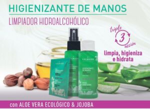 higienizante de manos con aloe vera